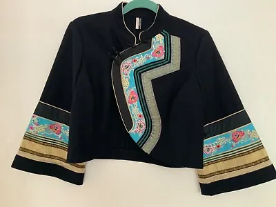 £44.99 • Buy Vintage Topshop Oriental Style Cropped Kimono Jacket Rare And Beautiful! Size 12