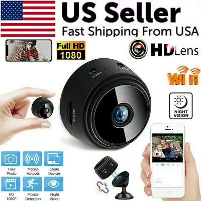 A9 Mini Camera Wifi 1080P HD IP Camera Home Security IR Magnetic Wireless • $10.99