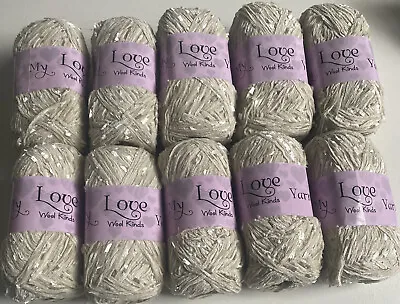 £17.99 • Buy My Love Wool Kinds Sparkly Tinsel Eyelash Yarn In MULTI COLOURS 10x100gm