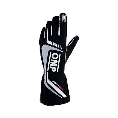 OMP FIRST-EVO MY20 Racing Gloves Black FIA 8856-2018 - S • $106.48