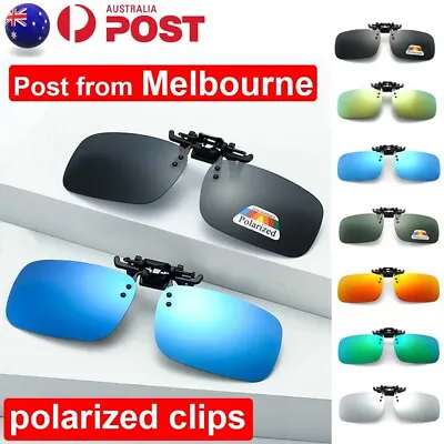 $6.99 • Buy Photochromic Polarised Clip On Flip Sunglasses Pilot Polarized Fishing Eyewear
