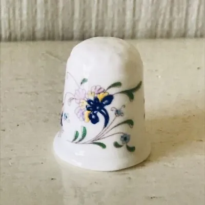 Vintage Coalport Thimble Pageant Fine Bone China Floral Blue Pink Flower • £4.99