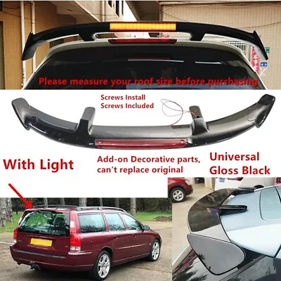 W/ Light Universal Fit For 2004-2006 Volvo V70 Rear Roof Lip Spoiler Wing 51'' • $85.99