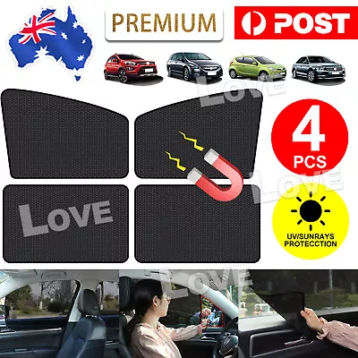 Magnetic Car Window Sun Shade UV Protection Front+Rear Side Window Curtain Cover • $11.95