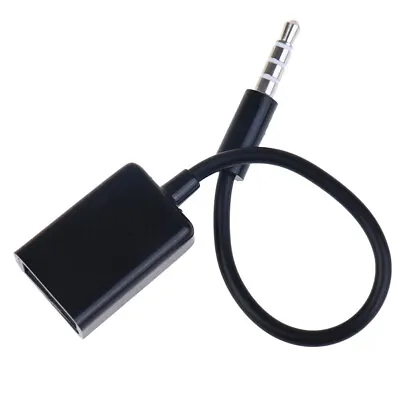 3.5mm Male AUX Audio Plug Jack To USB 2.0 Female Converter Cable Cord Car M~YN • $1.17