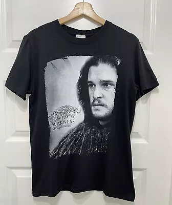 Game Of Thrones - I Am The Sword In The Darkness - Jon Snow T-shirt Black Size M • £10.99