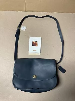 Vintage Coach City Crossbody Or Shoulder Bag - Black Leather • $369.17