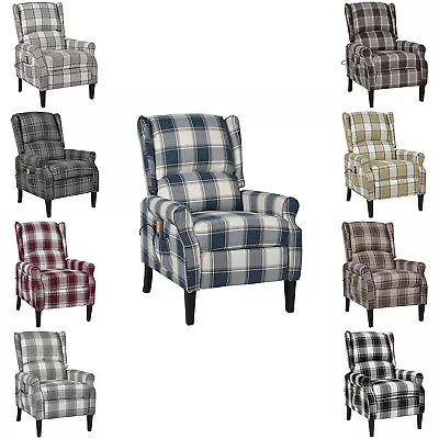 Massage Reclining Chair Adjustable Sofa Lounge Armchair Couch Fabric VidaXL • $290.99