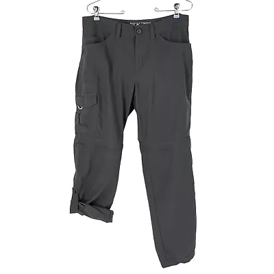 Mountain Hardwear Convertible Pants Womens Size 12 Gray Roll-Up Zip Off Shorts • $22.99