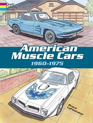 American Muscle Cars 1960-1975 Coloring Book (Dover Planes Trains Automobil... • $4.34