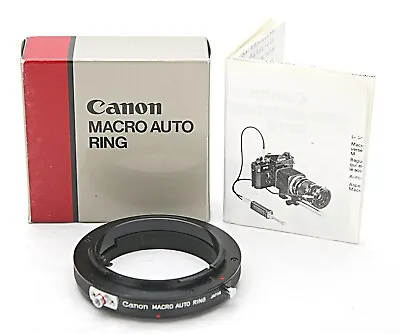 Vintage Canon Macro Auto Ring For Macro Bellows. Manual & Box. Unused. • $34.99