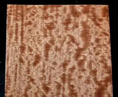 Block Mottled Makore Raw Wood Veneer Sheet  8 X 25 Inches 1/42nd Thick  L2308-49 • $5.99