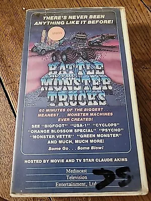 BATTLE OF THE MONSTER TRUCKS VHS 1985 Rare Video Bigfoot Mediacast Television • $4.50