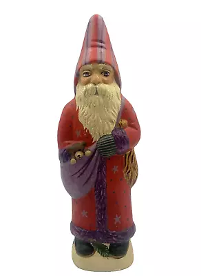 Vaillancourt Father Christmas Chalkware Figure Folk Art 9.75  9736 Signed 1997 • $236