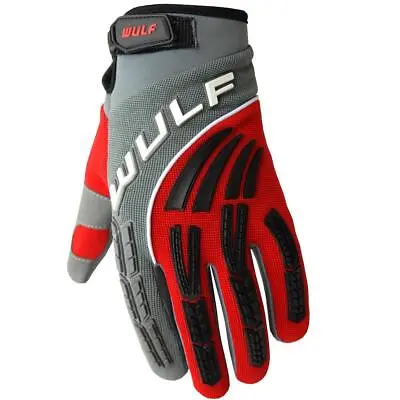 Wulfsport Adult Motocross Shadow Gloves MX Off Road Motorcross Glove Red • $18.79