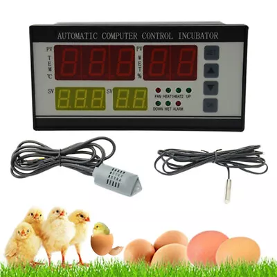 Industrial Automatic Egg Turning Controller Incubator Humidity Temperature Probe • $52.66