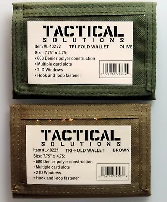 Tactical Military Tri- Fold Polyester Wallet With Multiple Card Slots    • $10.95