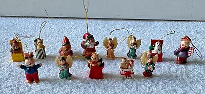 Lot Of 13 Vintage Miniature Christmas Ornaments Resin 7/8  - 1  • $8.50