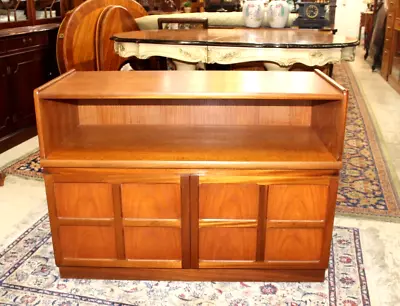 Mid Century Modern Nathan Teak Wood Cabinet With 2 Doors | Sideboards & Cabinets • $1200