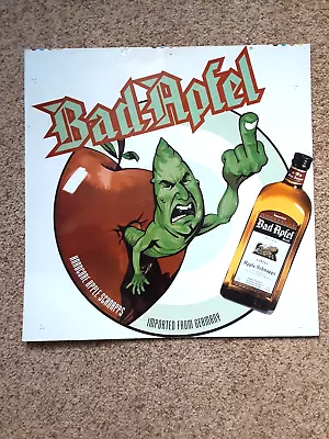 SUPER RARE! BAD APFEL SCHNAPPS LIQUEUR Vintage Liquor Bar Pub Tavern Sign PROOF • $299