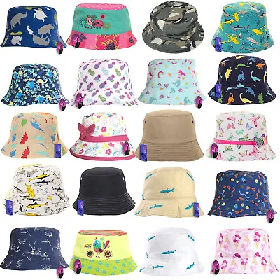 Children Baby Summer Bucket Bush Hat Cap Sun Protection Boy Girl Kids Patterned  • £4.99