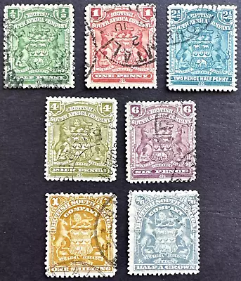 British South Africa Rhodesia 1898 Scott# 59-60 62 64-67 Lot Of 7 Used • $10.28