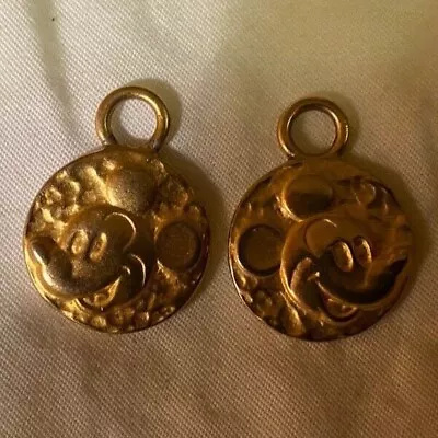 Disney Mickey Mouse Gold Tone Pendants Or Charms • $8.99