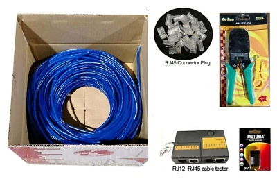 $105 • Buy 300m 305m 1000 Foot Cat 6 RJ45 Network Ethernet LAN POE Cable With Bonus Items