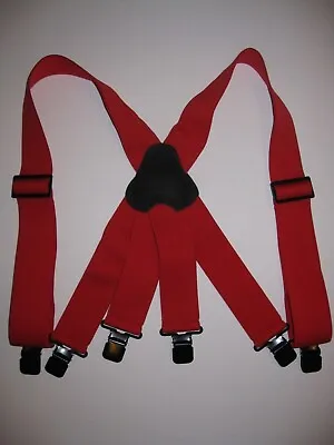 $23.25 • Buy POLICE/FIREMAN INDUSTRIAL SUSPENDERS BLACK With CHOICE Of CLIPS. Made In USA