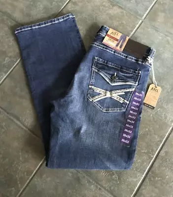 NWT TK Axel Jeans Slim Boot Stretch Denim Medium Wash Men's 36x32 Flap Pockets • $24.99