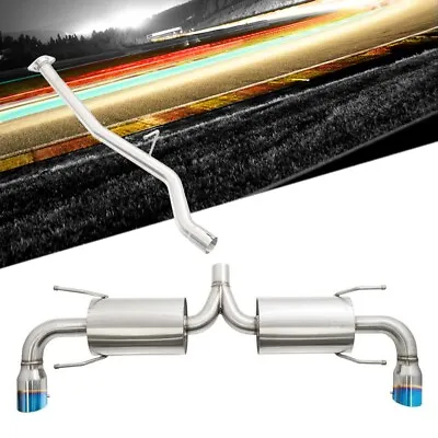 Megan Racing DS-Type Stainless CBS Exhaust System Blue Tips For 09-13 Mazda RX-8 • $435.32