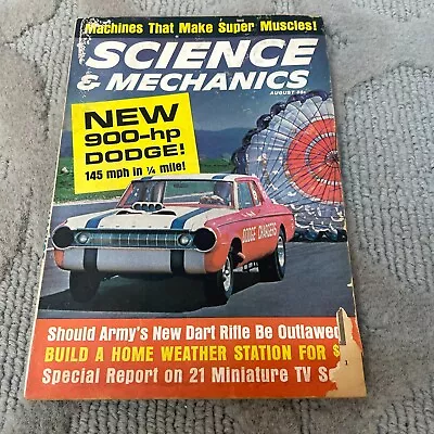 Science And Mechanics Magazine New 900-hp Dodge 145 Mph Vol 35 No 8 August 1964 • $12.99