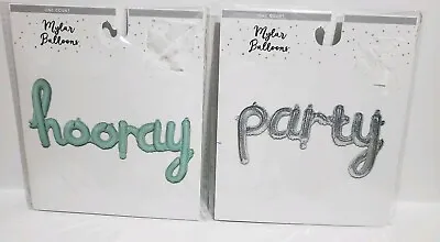 Decorating Balloon Kits -Two Words- HOORAY And PARTY- Birthday Party Mylar • $7.99