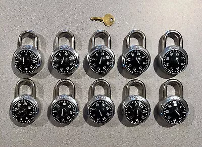 Master Lock 1525 Padlocks W/OEM Control Key Lot Of 10 Combination Locks V30 • $29.99