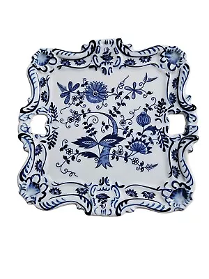 Vienna Woods Fine China Blue Onion 8   Square Serving Plate • $19.99