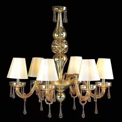 Chandelier Venetian Glass Of Murano Handmade IN Italy 8 LED Artisan • $4230.76