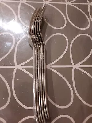 Vintage Set Of 6 English Made Epns Cutlery Silver Plate Cake Forks • $12.99