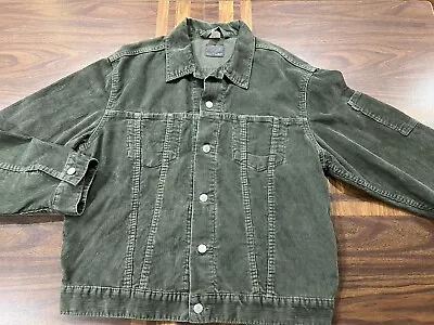 VTG Levi’s Silver Tab Olive Corduroy Jacket Large Button Up Jean Jacket 90s • $95