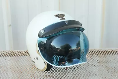 VTG ARAI 70'S SNELL SERIAL No. BA294442 JAPAN BUBBL FACE MOTERCYCLE HELMET LARGE • $128.31