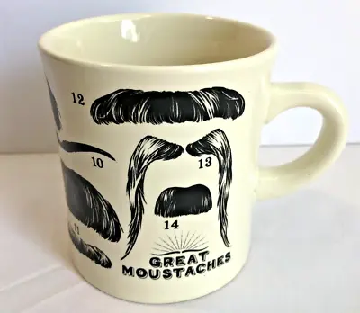 Great Moustaches Mug Guessing Game White Cup The Unemployed Philosophers Guild • $9