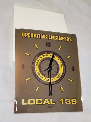 Operating Engineer Local 139 Battery Operated Plastic Mirror Wall Clock New 8x10 • $19.99