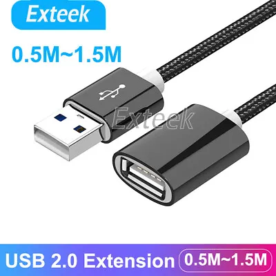 $7.55 • Buy Fast USB 2.0 Data Extension Cable Type A Male To A Female Connection Cord