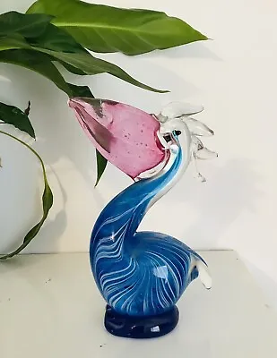 Murano Style Glass Pelican Figure Ornament Paper Weight Objet D'Art • £20
