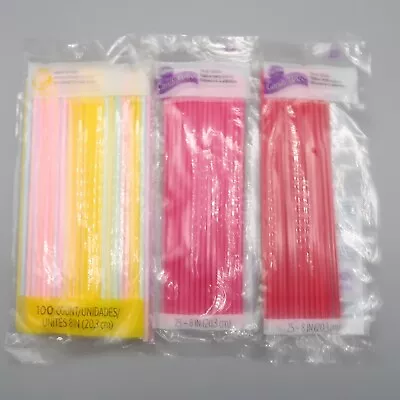 Wilton Brand 6 Inch Lolipop Sticks 150 Count Cake Pop Pastel Pink Red • $9.18