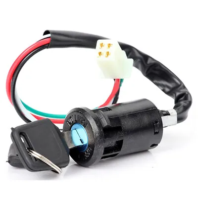 1x Motorcycle Black Rubber Ignition Switch 2 Key Start Electric Accessories Tool • $6.99