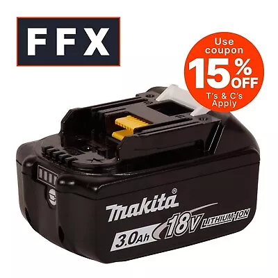 Genuine Makita BL1830 18v LXT Li-ion 3.0ah Makstar Battery Pack UK • £51.58