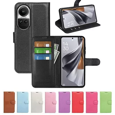 Premium PU Leather Wallet Stand Case TPU Cover For Oppo Reno10 5G Reno4 Z Reno Z • $8.99