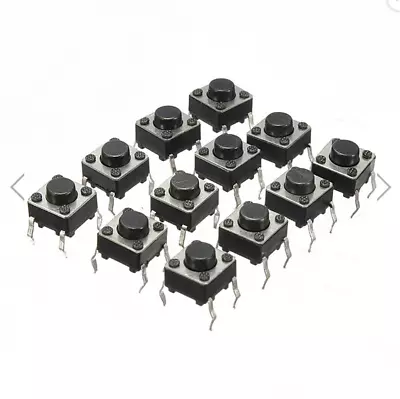 100Pcs 6X6X5 Mm Miniature Micro Momentary Tactile Tact Touch Push Button Switch • $11.24