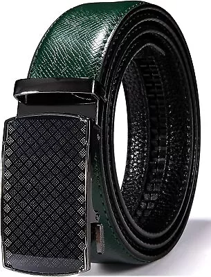 Barry.Wang Mens Formal BeltFull Grain Leather With Automatic Buckle Nickel Free • $35.55