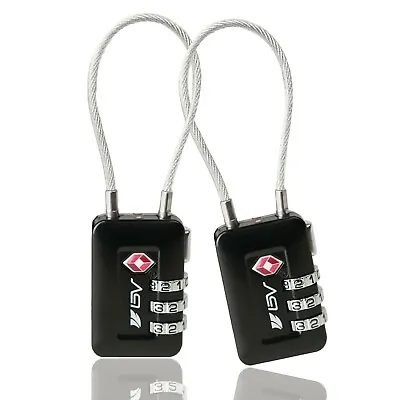 BV TSA Travel Lock Luggage Padlock 3 Digit Combination Customs Alert Indicator ® • $8.99